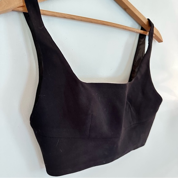 Mossimo Dutti Cropped Black Zipper Back Closure Dress Top Size Small - Picture 3 of 10